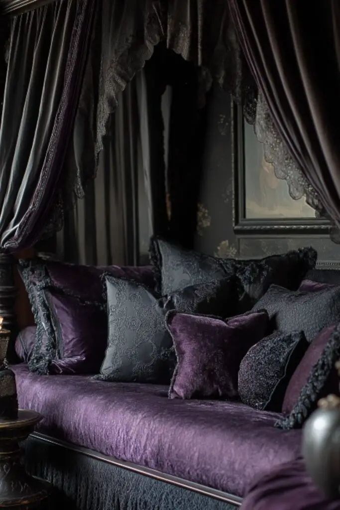 Purple Gothic Bedroom Accents That Capture Mystical Charm and Elegance