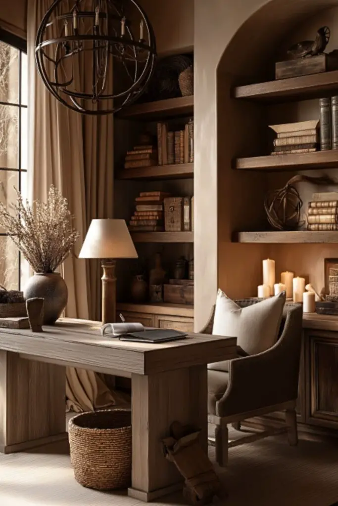 Rustic Cozy Home Office Ideas to Create a Relaxed and Productive Workday