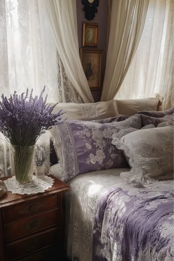 Purple Vintage Floral Bedding Sets for Dreamy Rooms That Radiate Romance and Timeless Charm