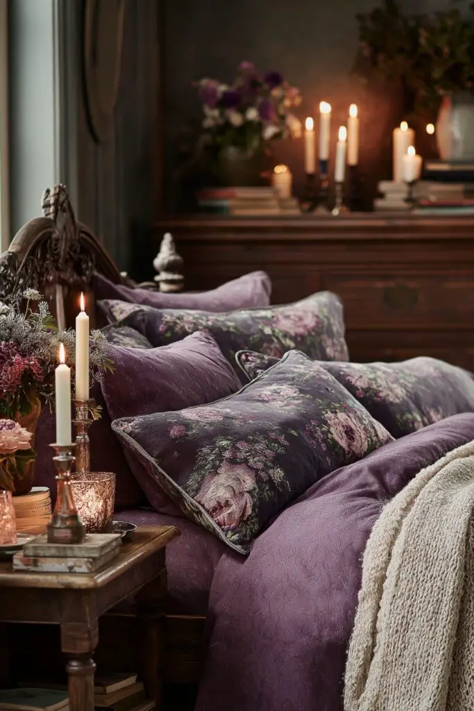 Purple Vintage Floral Bedding Sets for Dreamy Rooms That Radiate Romance and Timeless Charm
