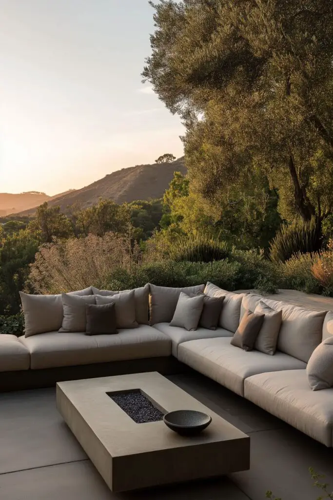 Perfect Patio Layout With Sectional Sofa and Fire Bowl: Design Ideas for a Cozy Outdoor Retreat
