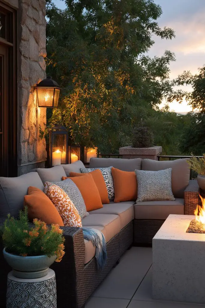 Perfect Patio Layout With Sectional Sofa and Fire Bowl: Design Ideas for a Cozy Outdoor Retreat