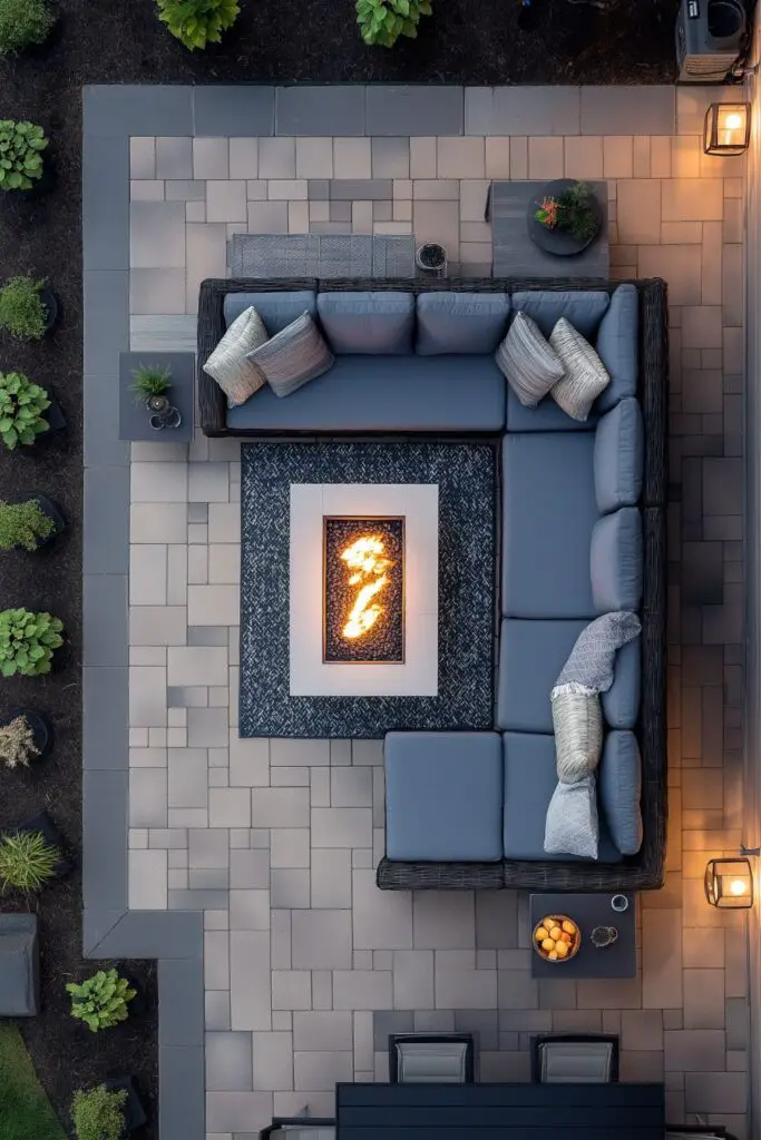 Perfect Patio Layout With Sectional Sofa and Fire Bowl: Design Ideas for a Cozy Outdoor Retreat