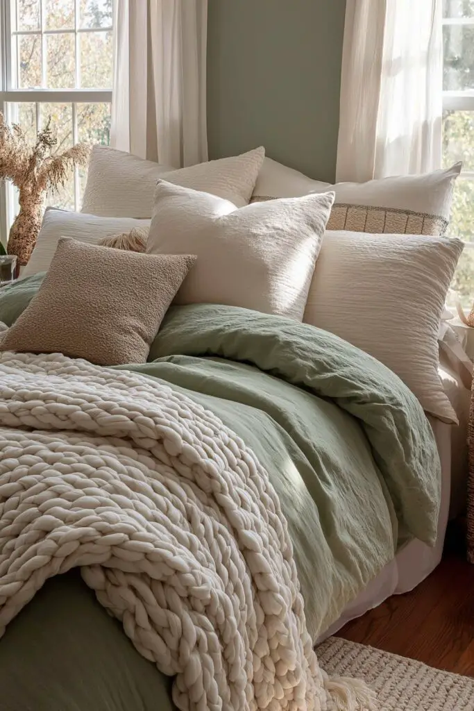 Earthy Green Dorm Room Ideas for a Calming and Relaxing Student Space