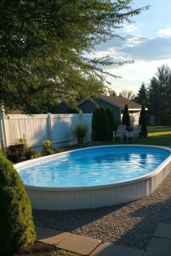 Easy DIY Oval Above Ground Pools That Look Custom Built and Beautifully Styled