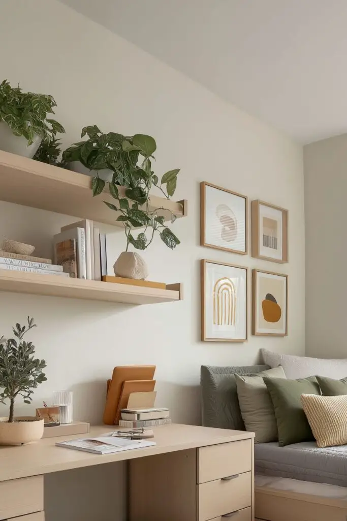 Earthy Green Dorm Room Ideas for a Calming and Relaxing Student Space