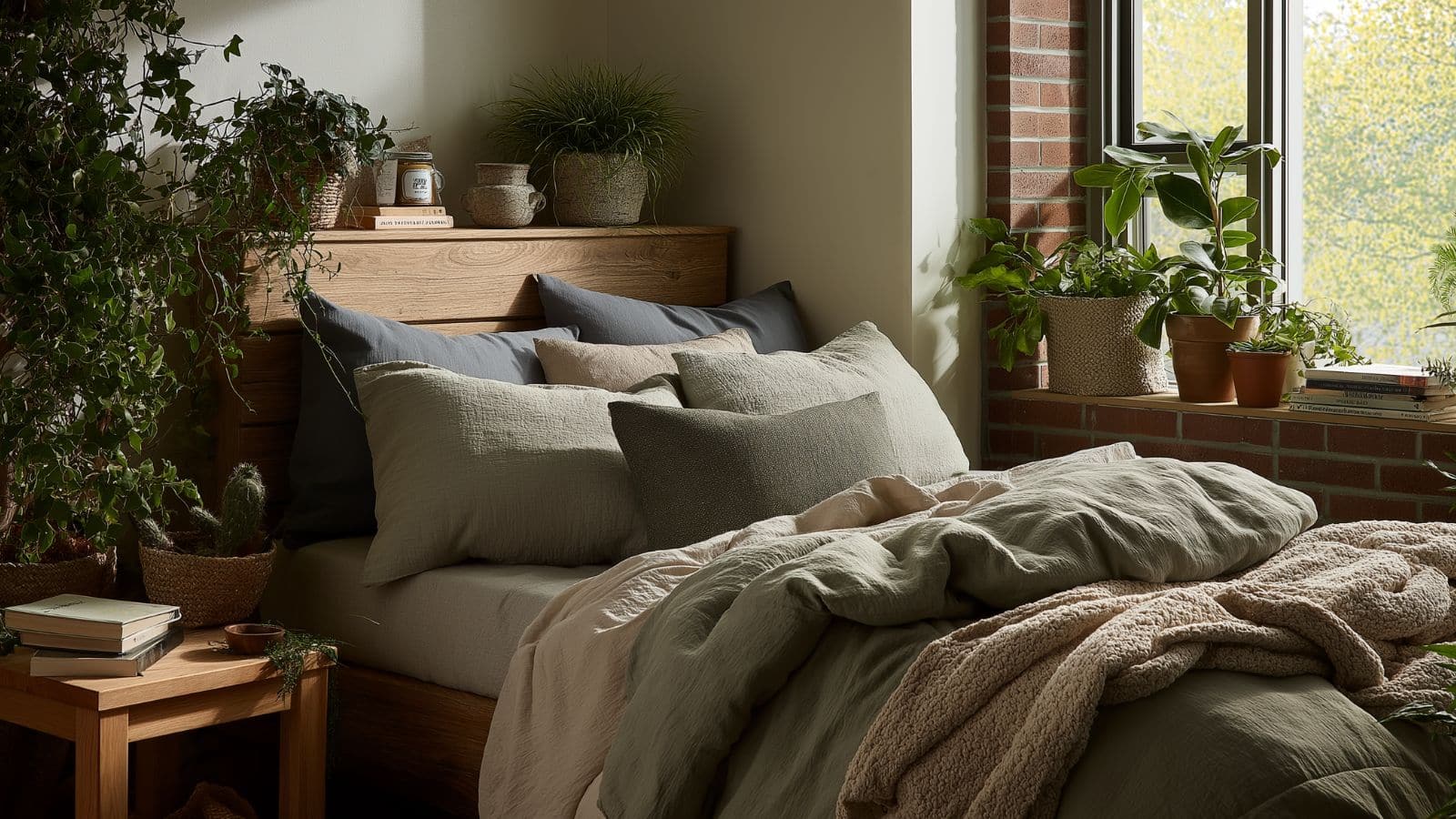 Earthy Green Dorm Room Ideas for a Calming and Relaxing Student Space