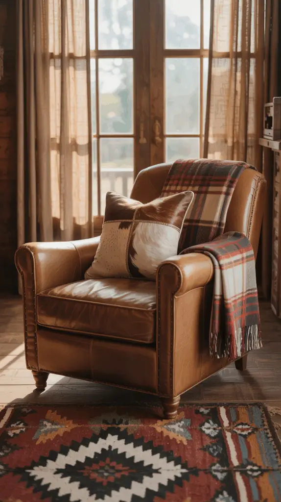 Vintage Cowboy Living Room Vibes: Rustic Charm with Timeless Western Style