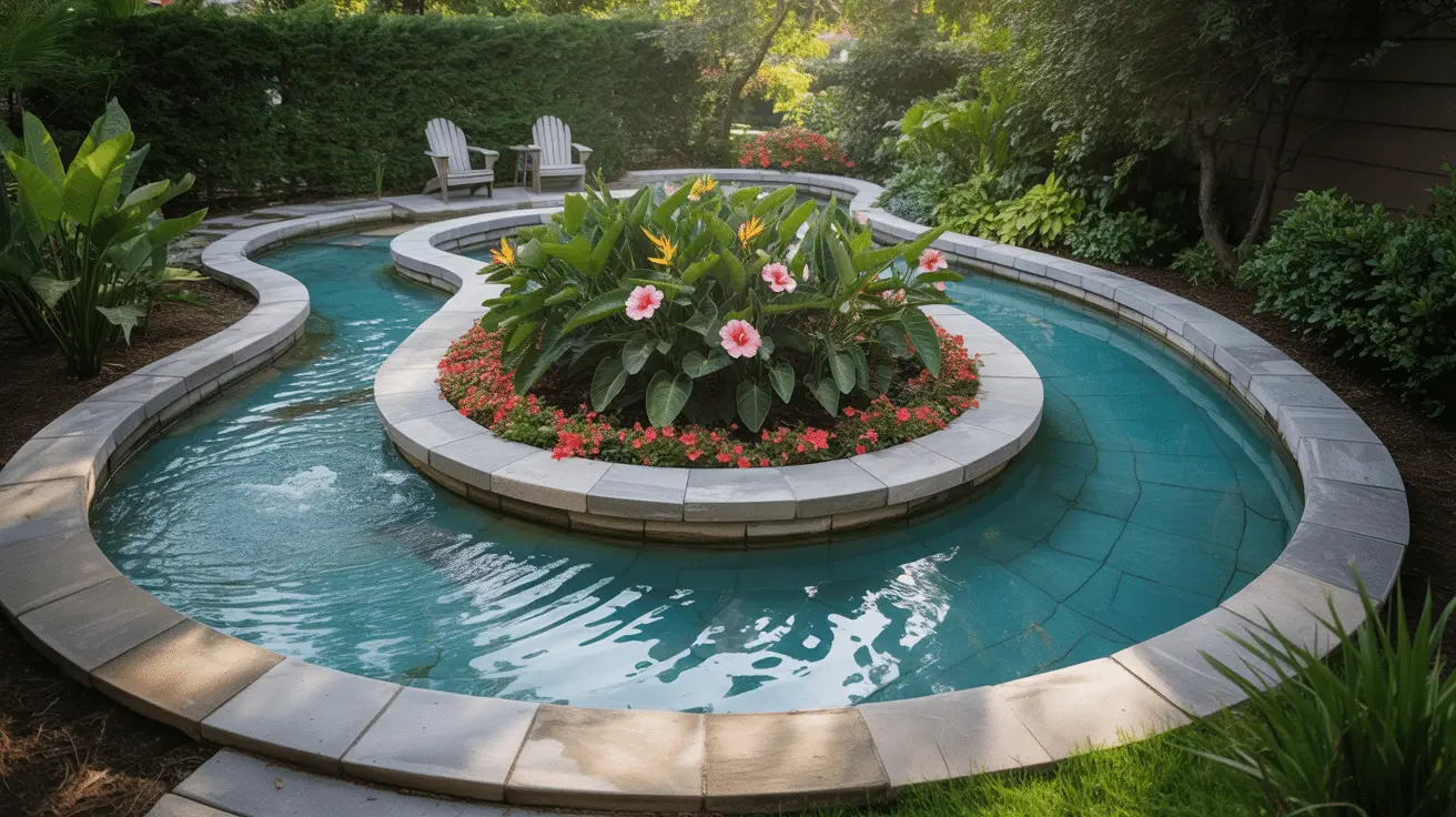 Affordable Lazy River Pool Backyard Makeover Inspiration: Relaxing Designs on a Budget