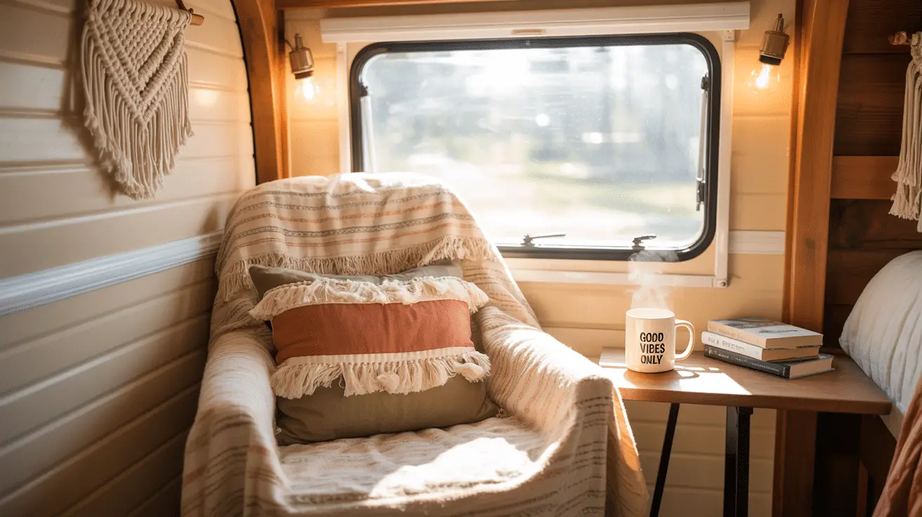 Stylish Rustic Camper Remodel with Boho Touches for a Cozy, Personalized Retreat