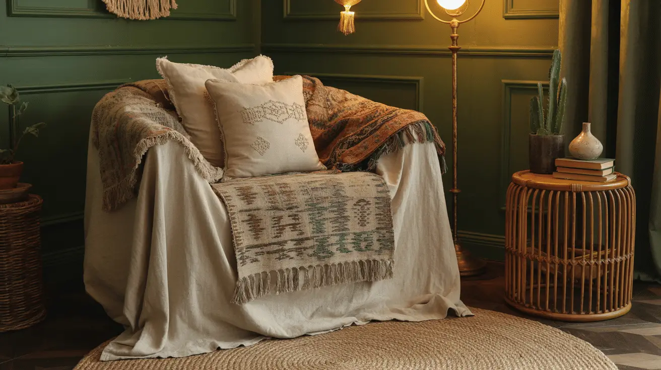 How to Create a Cozy Dark Boho Living Room Sanctuary with Rich Textures and Soulful Style