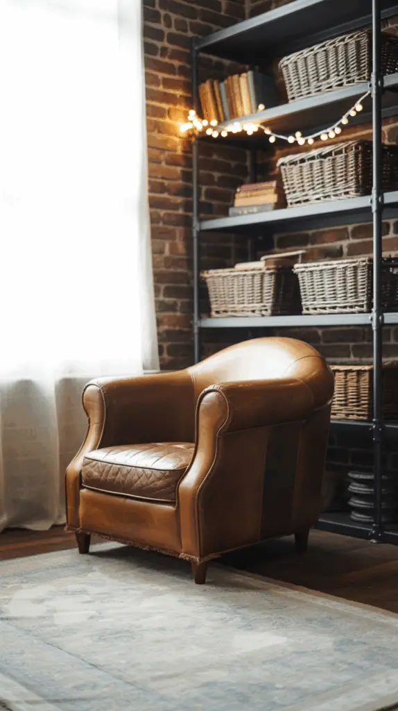 Industrial Farmhouse Living Room Ideas with Rustic Charm