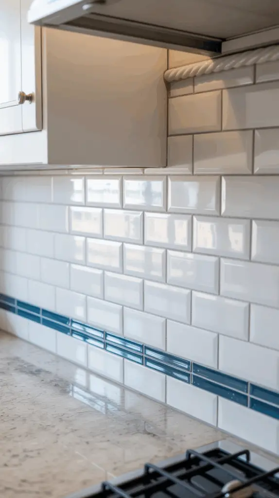 Timeless Coastal Kitchen Backsplash Designs in Serene Blues and Whites
