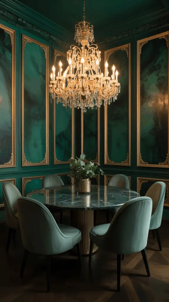 How to Style a Green Dining Room with Elegance and Sophisticated Flair