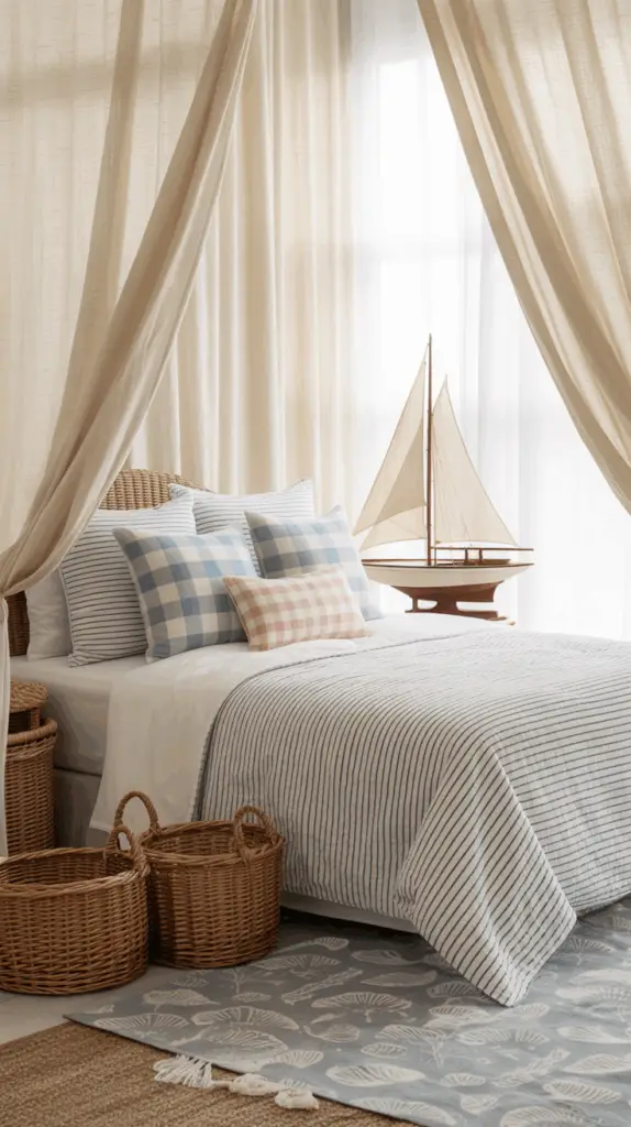 Minimal Coastal Preppy Teen Room Ideas for a Fresh and Timeless Feel