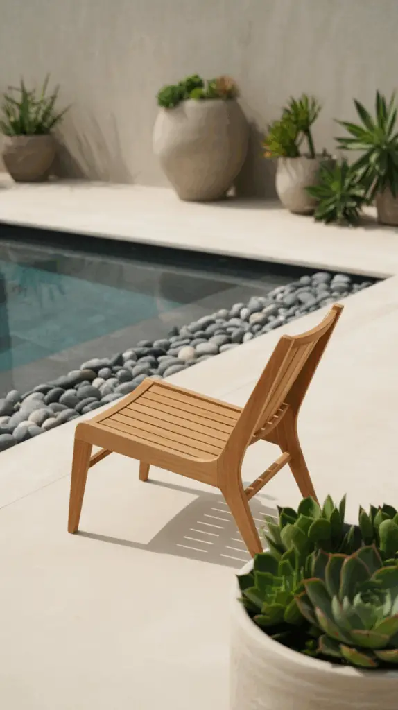 Minimalist Modern Beach Entry Pool Styling Ideas for a Sleek, Serene Backyard Retreat
