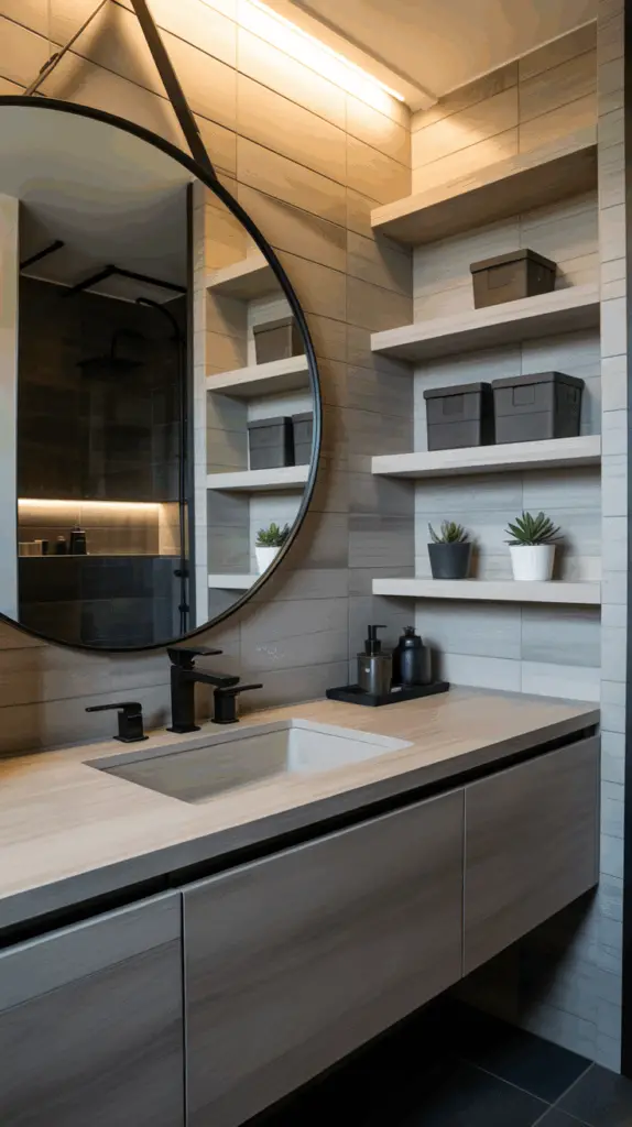 Modern Teen Boy Bathroom Design Ideas with Smart and Stylish Storage Solutions