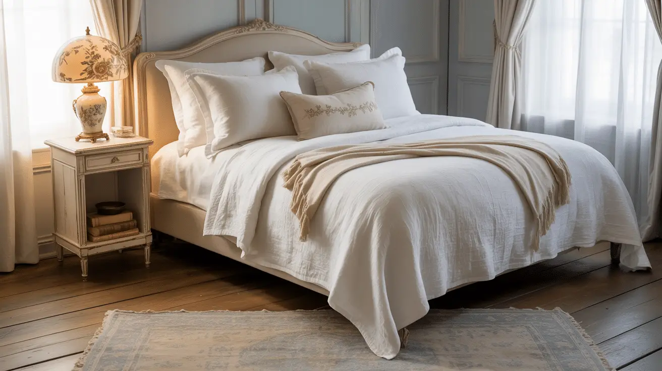 Elegant French Country Blue and Cream Bedroom Ideas for Timeless Charm