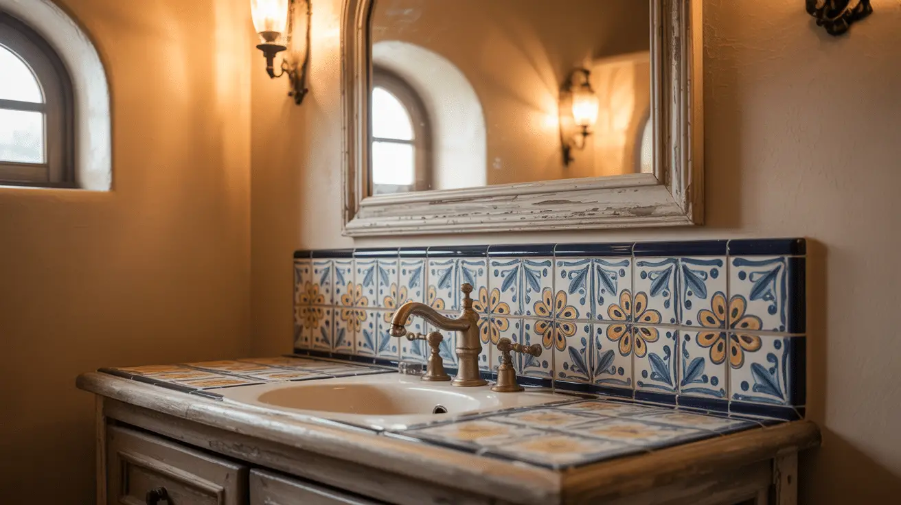Cozy Spanish Style Bathrooms in Mexico Perfect for Small Powder Rooms