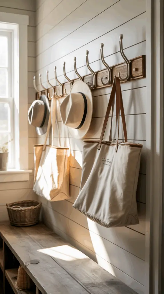Stylish DIY Mudroom Entry Makeover with Bench and Hooks for Everyday Function