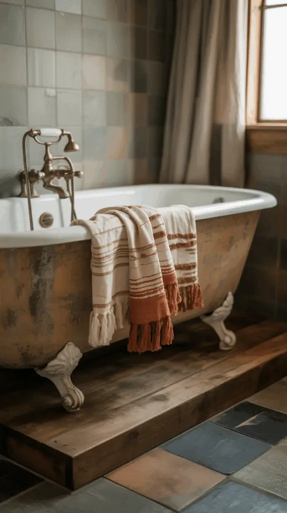 Moody Boho Western Bathroom Ideas for Cozy, Rustic Vibes
