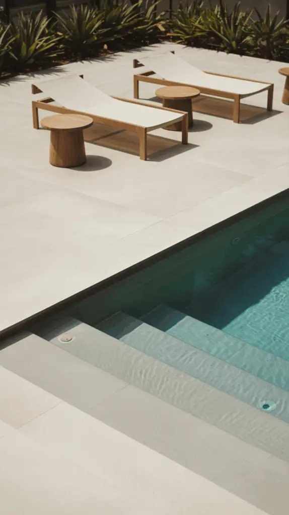 Minimalist Modern Beach Entry Pool Styling Ideas for a Sleek, Serene Backyard Retreat