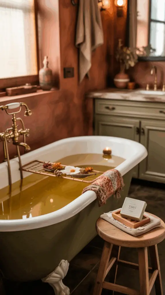 Moody Boho Western Bathroom Ideas for Cozy, Rustic Vibes