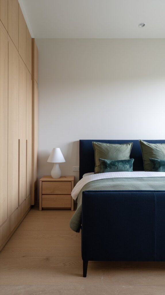 Dreamy Navy Blue and Green Bedroom Inspirations: Create a Tranquil Yet Bold Space