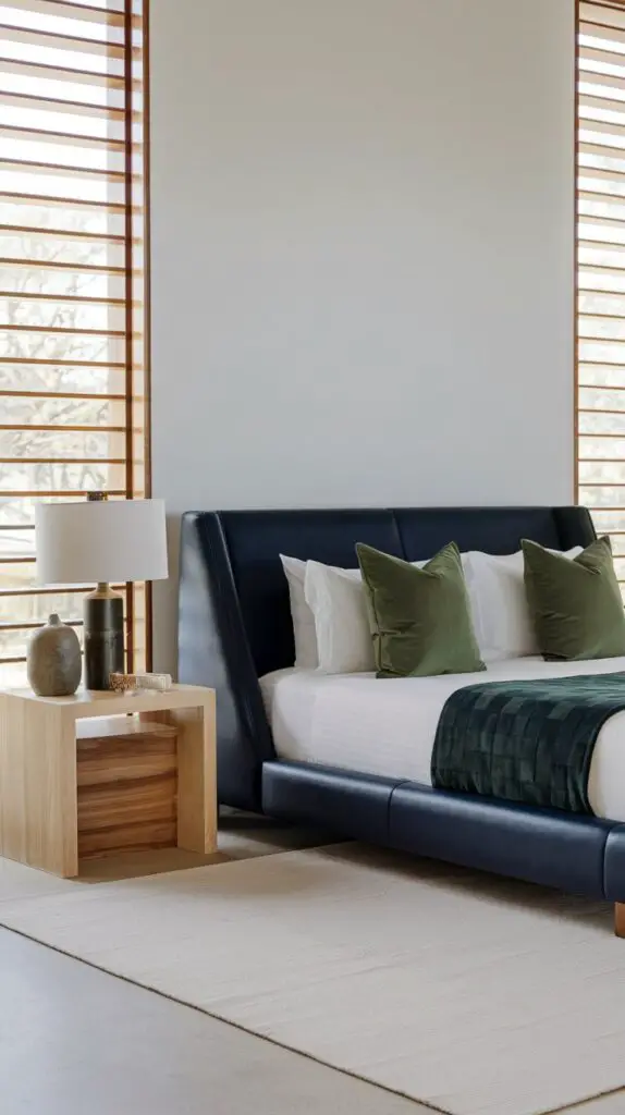 Dreamy Navy Blue and Green Bedroom Inspirations: Create a Tranquil Yet Bold Space