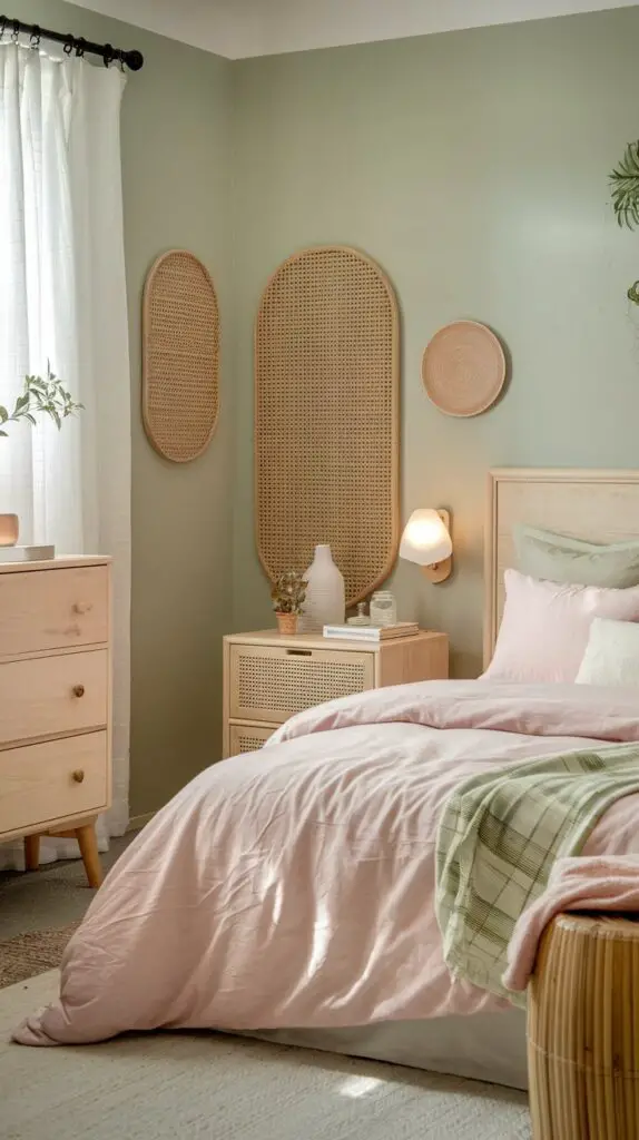 How to Create a Dreamy Sage Green and Pink Bedroom Retreat