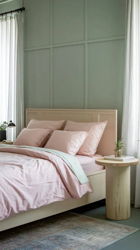 How to Create a Dreamy Sage Green and Pink Bedroom Retreat