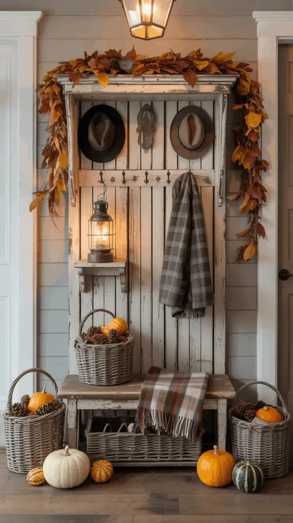 Farmhouse Hall Tree Entryway Designs for a Warm and Cozy Welcome