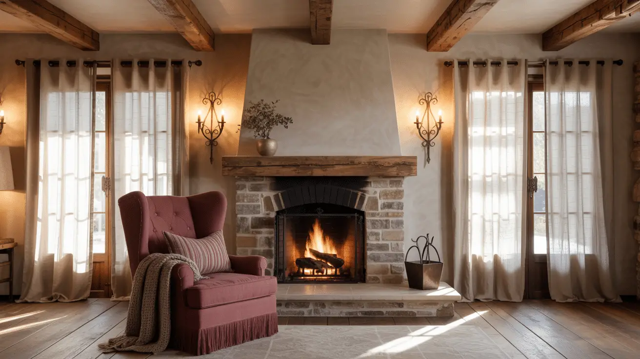 Discover the Charm of Warm Rustic Living Room Interiors: Create a Cozy, Timeless Space