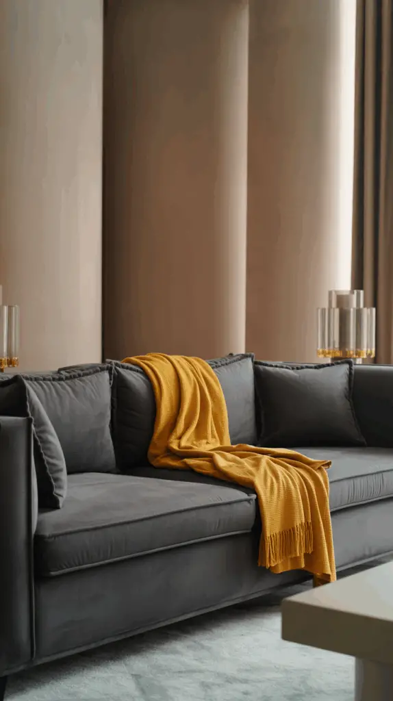 Luxury Dark Gray Couch Living Room Ambiance: Elevate Your Space with Sophistication and Comfort