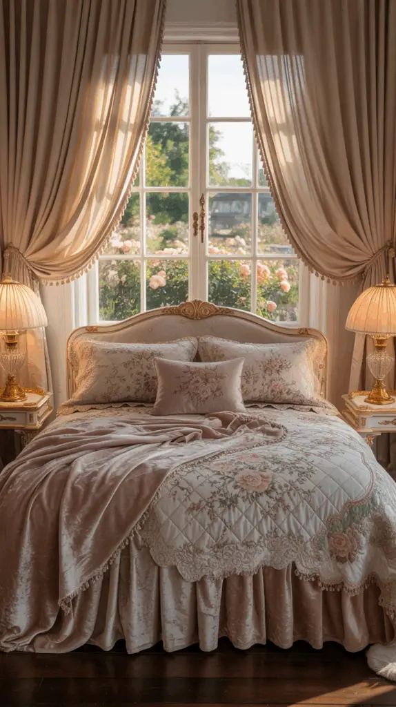 Elegant and Classy Bedroom Ideas for Women with Vintage Accents