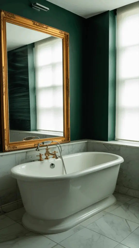 Cozy Up: Modern Meets Classic: Dark Green Bathroom Ideas for a Stylish Makeover