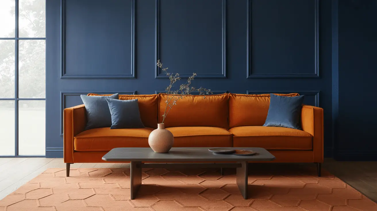 Design Inspiration for a Blue and Orange Living Room: Bold and Inviting Color Combinations