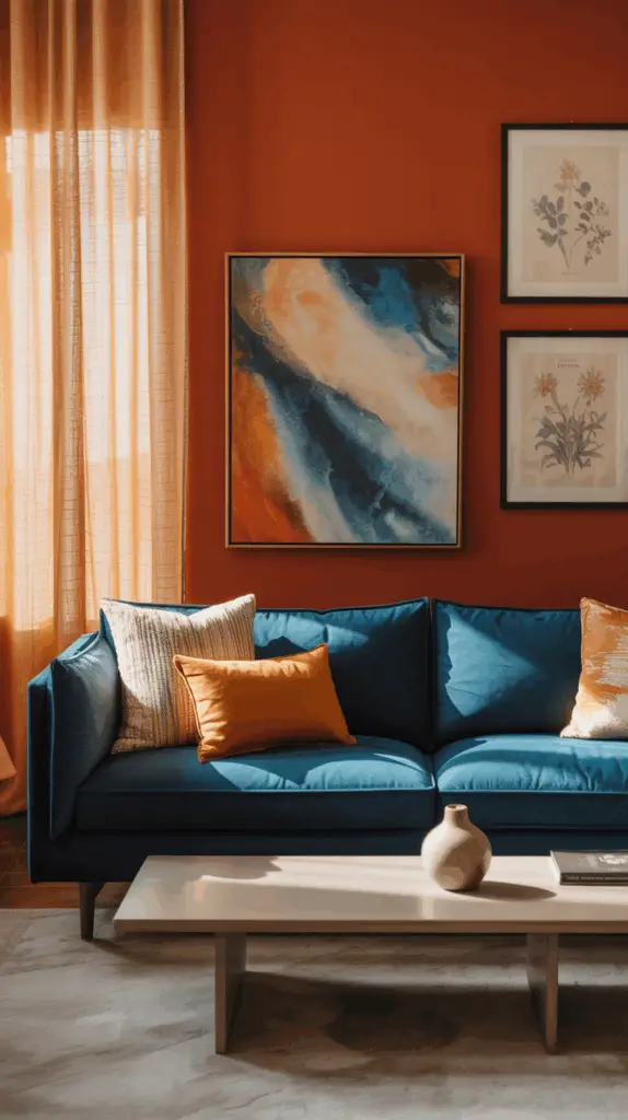 Design Inspiration for a Blue and Orange Living Room: Bold and Inviting Color Combinations 3 Design Inspiration for a Blue and Orange Living Room: Bold and Inviting Color Combinations