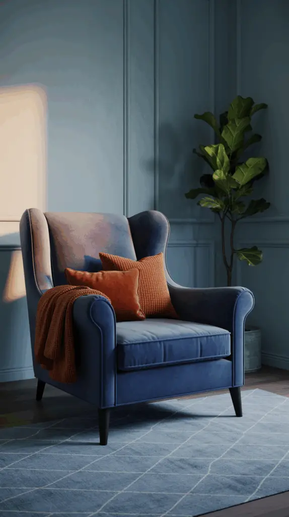 Design Inspiration for a Blue and Orange Living Room: Bold and Inviting Color Combinations 2 Design Inspiration for a Blue and Orange Living Room: Bold and Inviting Color Combinations