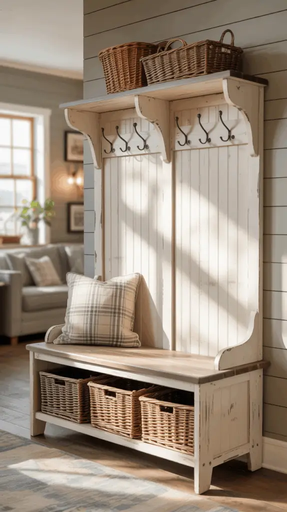 Charming Entryway Storage Ideas with Rustic Flair for a Warm, Organized Welcome