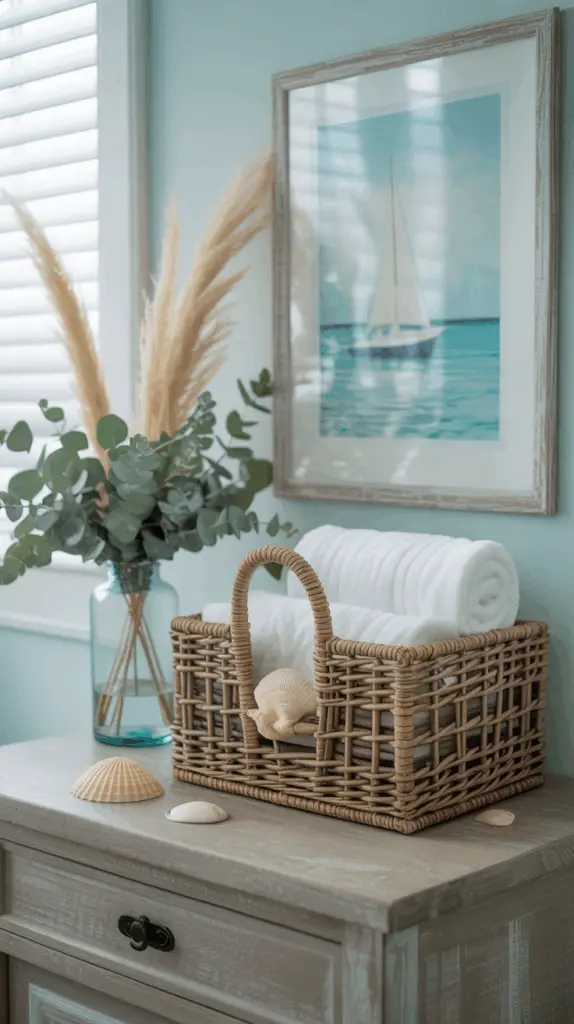 Coastal Blue Bathroom: Blending Elegance with Seaside Charm for a Relaxing, Stylish Retreat