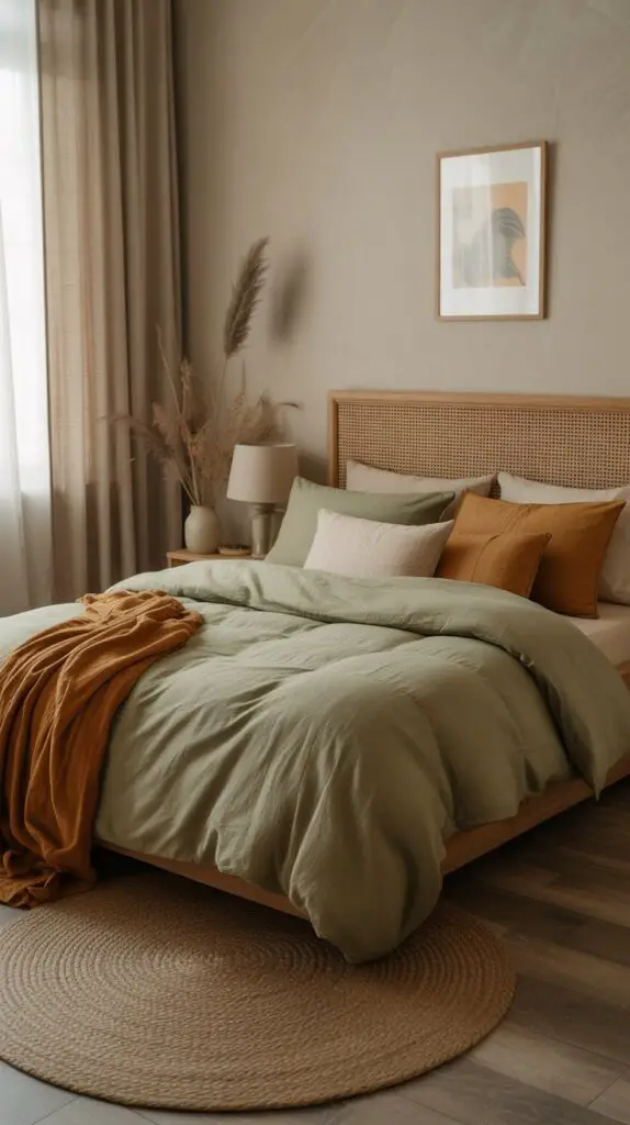 Sustainable Green and Brown Bedroom Decor Ideas for an Eco-Friendly, Cozy Retreat