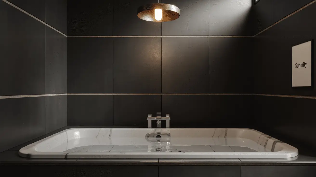 Bold Moody Bathroom Decor with Black and Gold Touches for a Luxe, Dramatic Look