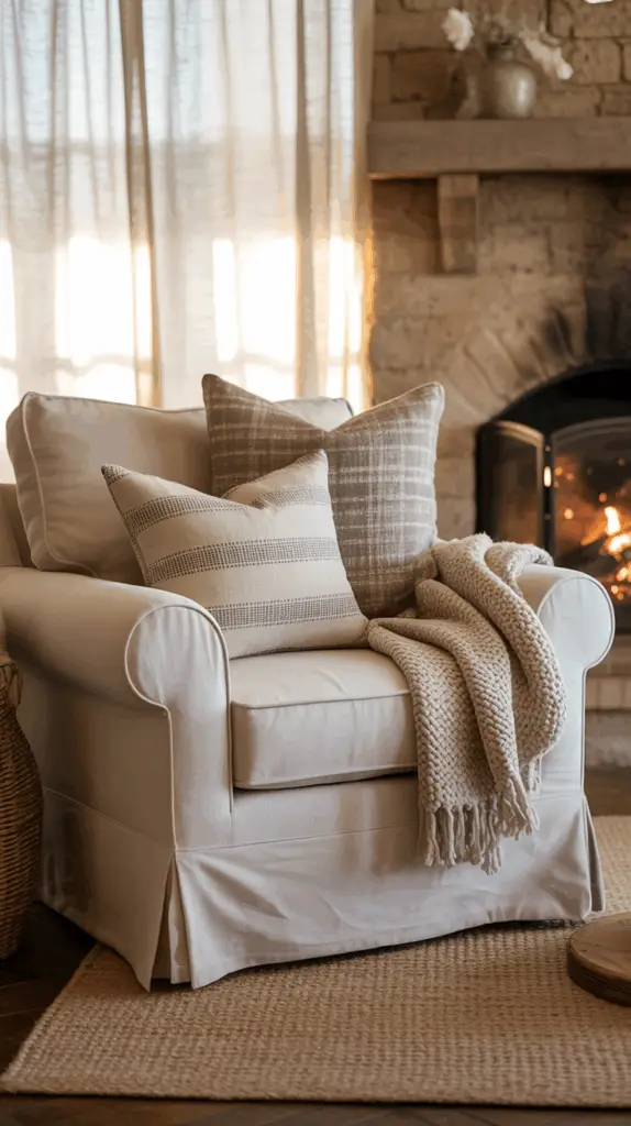 How to Create a Cozy Warm Farmhouse Living Room Full of Charm