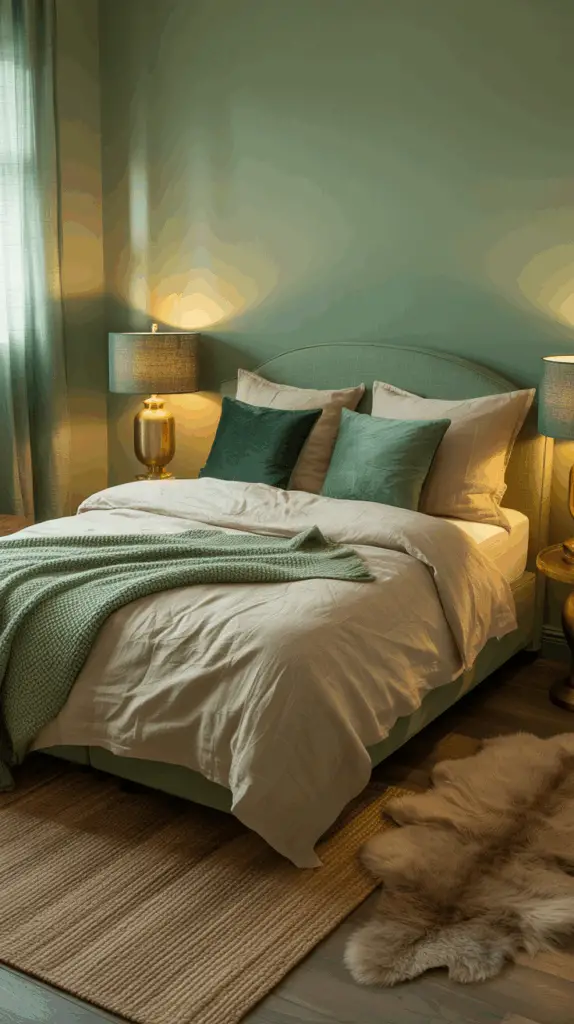 Transform Your Space with a Moody Green Bedroom Palette for Timeless Elegance