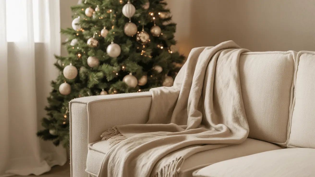Minimalist Christmas Decor Ideas for a Stylish and Serene Living Room