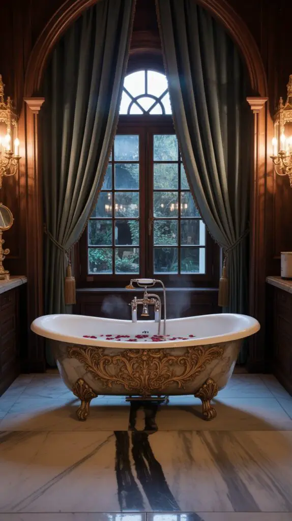 Elegant Gothic Bathroom Designs: Create a Luxurious, Dark, and Dramatic Look