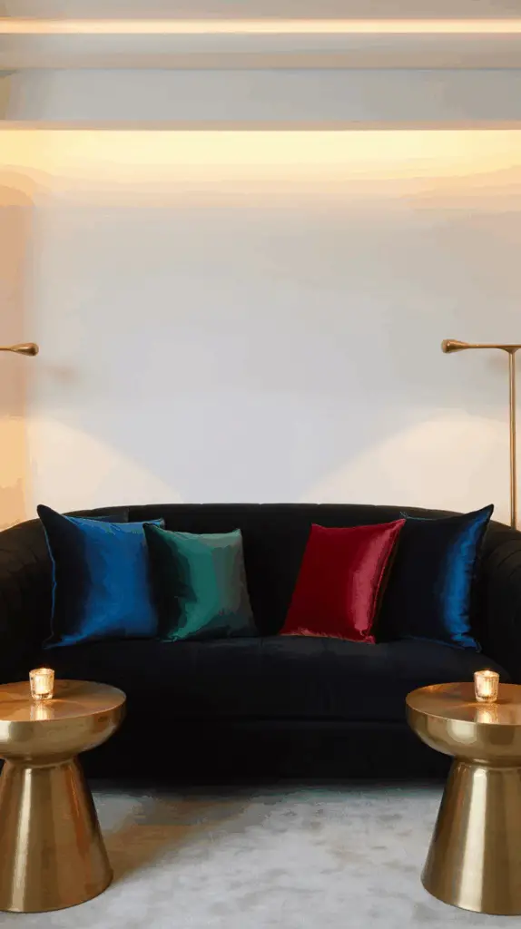 Glam Meets Minimal: Black Sofa Living Room Decor Trends for Modern Homes