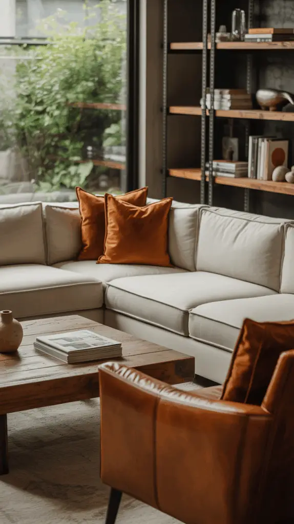Modern Rustic Burnt Orange Living Room Inspirations: A Perfect Blend of Warmth and Style