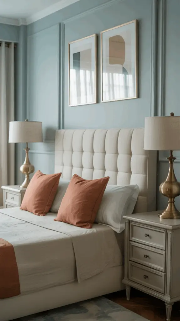 Cozy Touches That Elevate a Powder Blue Bedroom into a Serene Retreat